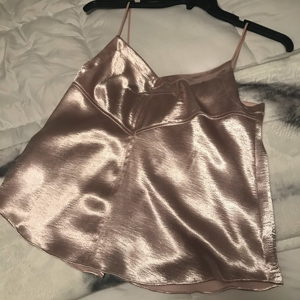 NWT Silk Satin Pink Anthropologie Tank Chemise